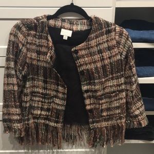 Anthropologie tweed blazer